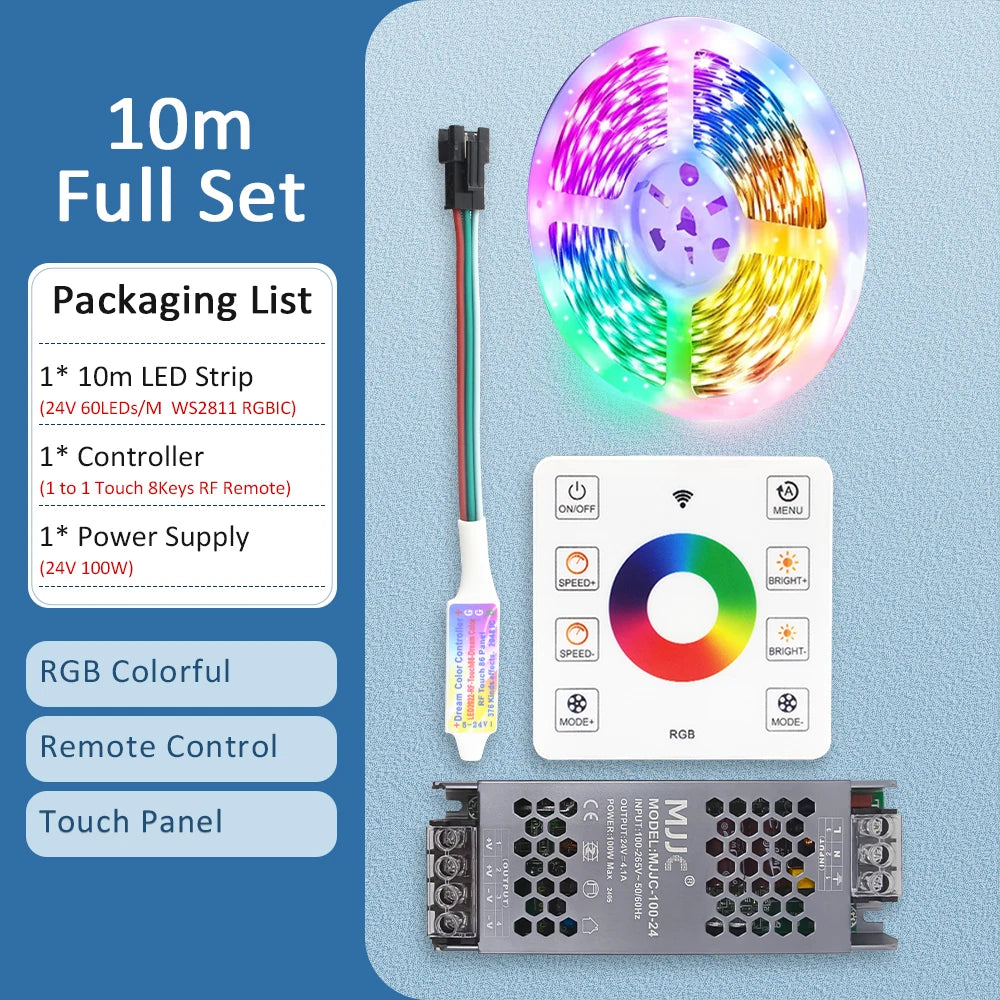 Bandă LED Inteligentă MagicFlow – Efect de Apă și Culori RGBIC”