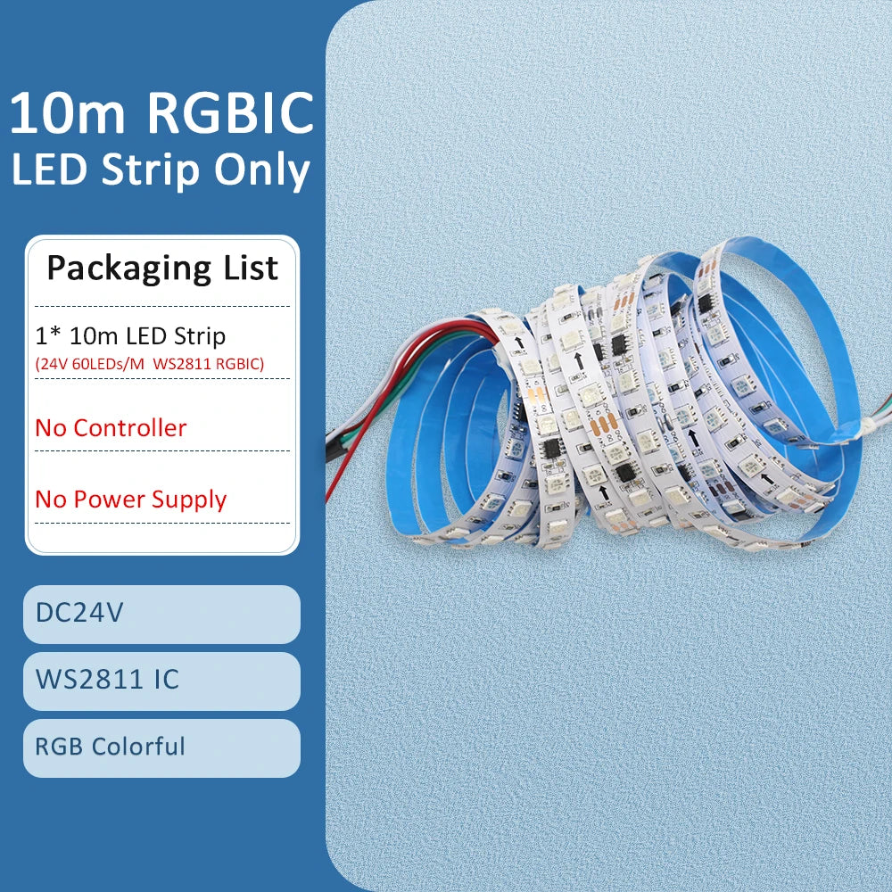 Bandă LED Inteligentă MagicFlow – Efect de Apă și Culori RGBIC”