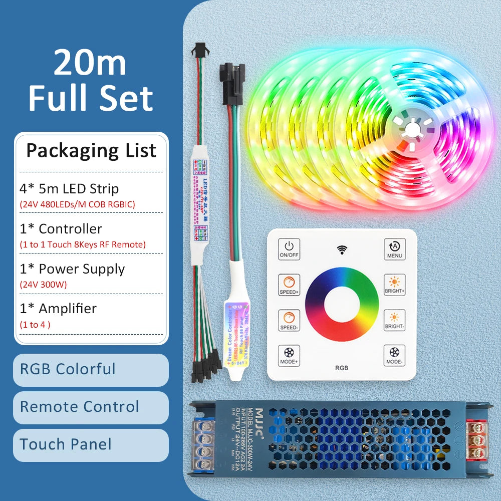 Bandă LED Inteligentă MagicMood – Tehnologie COB cu Lumină Continuă și Efecte RGBIC