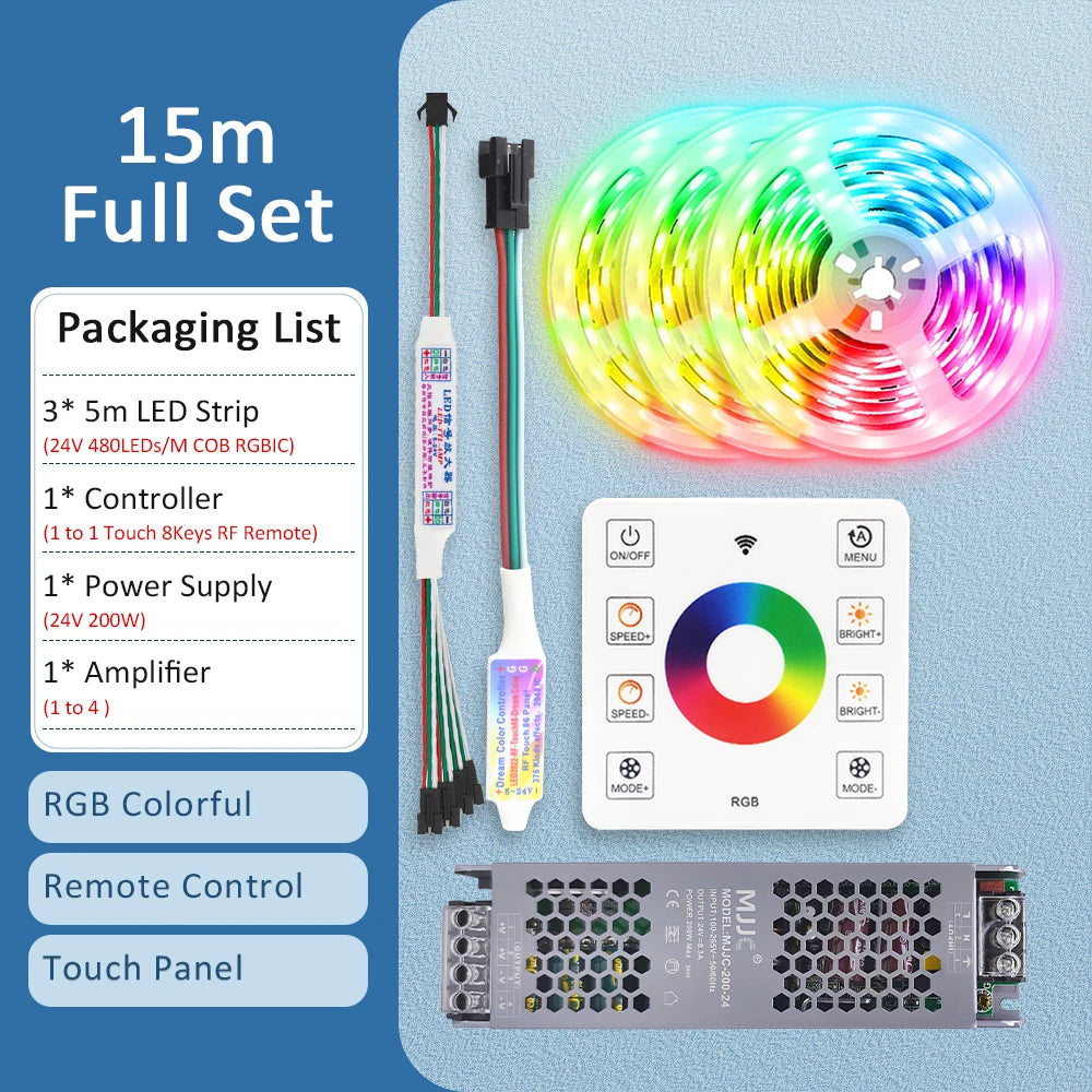 Bandă LED Inteligentă MagicMood – Tehnologie COB cu Lumină Continuă și Efecte RGBIC